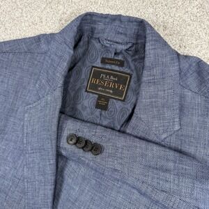 NEW Jos A Bank Reserve Linen Blazer Suit Jacket Mens XL Sport‎ Coat Blue